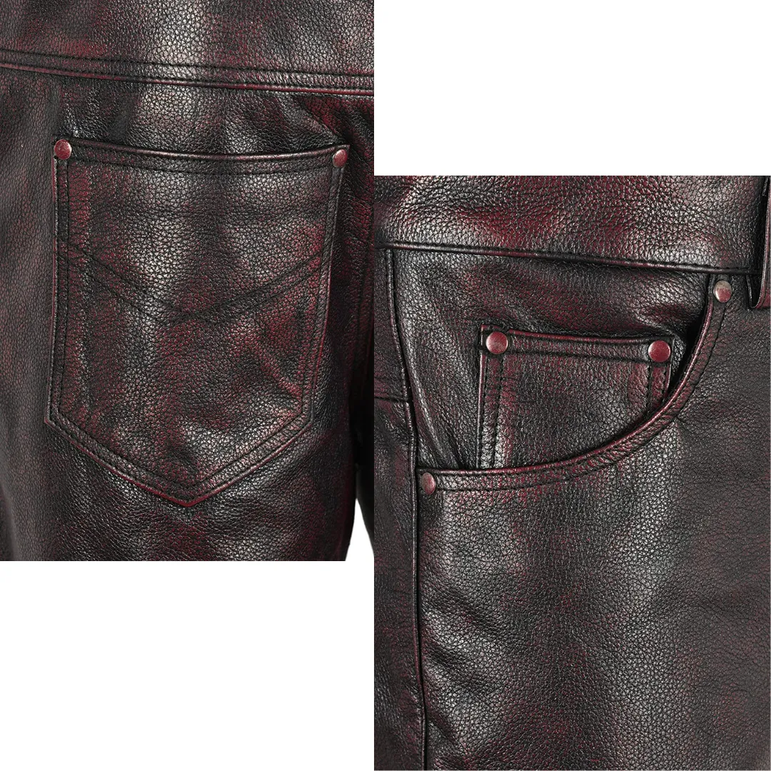 Leather Pants Bikers Full Grain Waxed Jean
