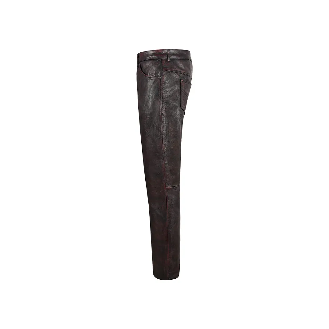 Leather Pants Bikers Full Grain Waxed Jean