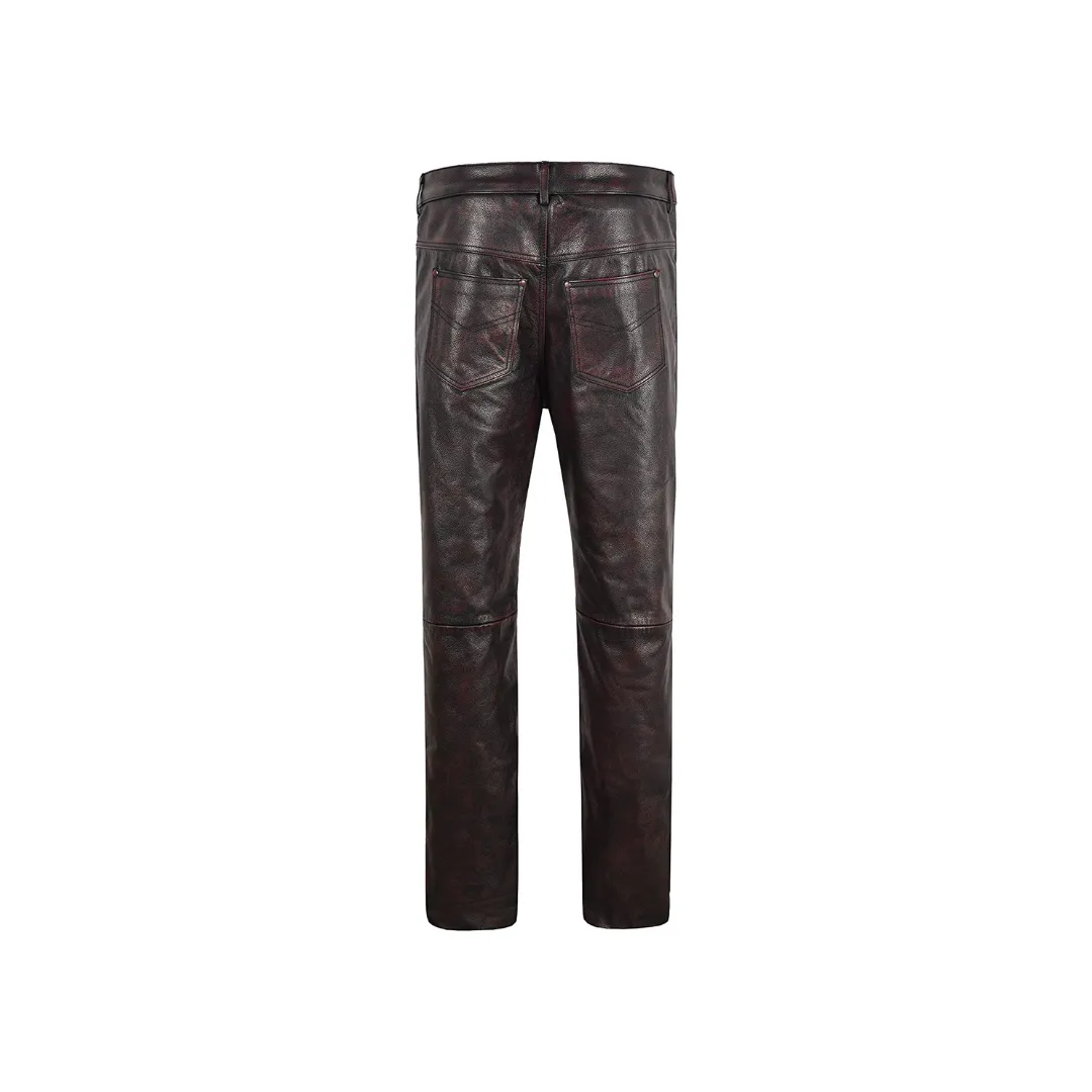 Leather Pants Bikers Full Grain Waxed Jean