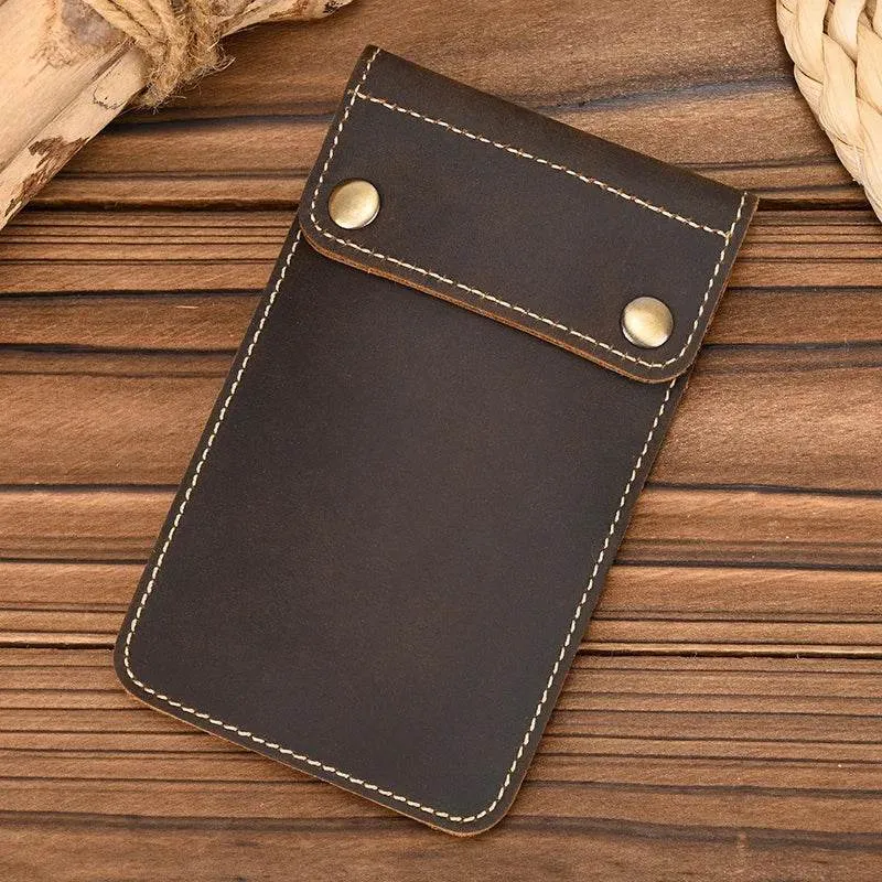 Leather Watch Case with Three Round Buckles Travel Storage