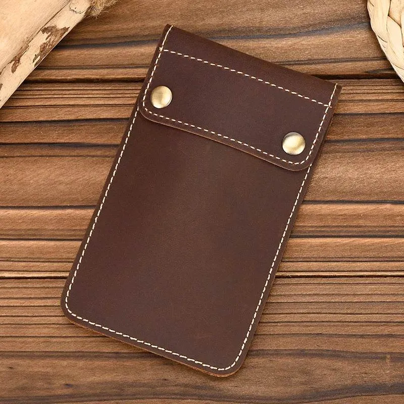 Leather Watch Case with Three Round Buckles Travel Storage
