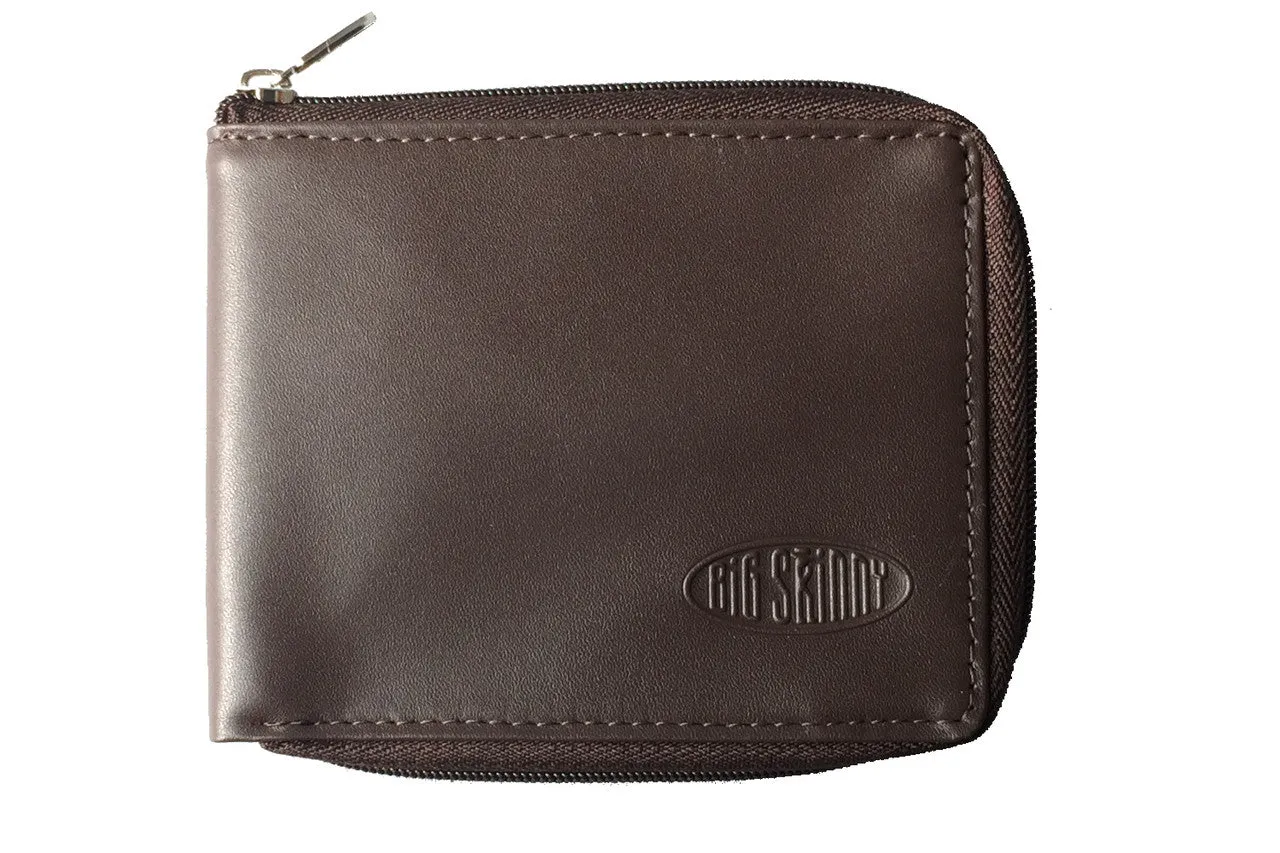 Leather Zipfold Brown