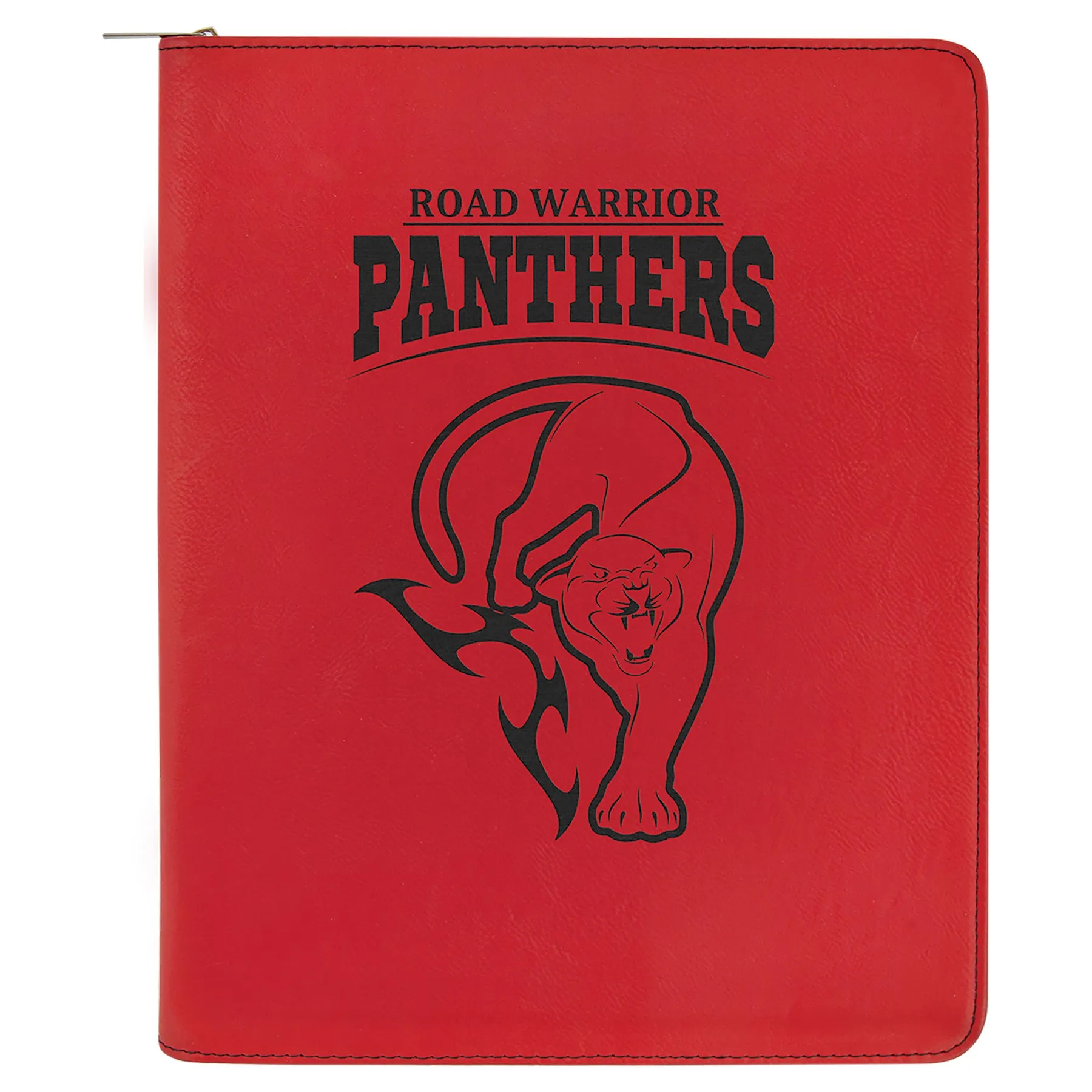 Leatherette Portfolio with Notepad and Zipper
