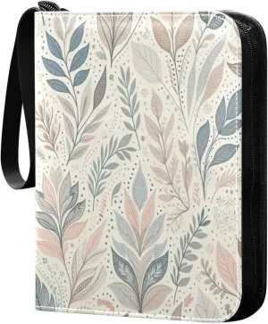 Leaves Card Binder 4 Pockets, 400 Pockets Trading Card Binder Removable Card Albums Card Holder for Games, Sports, Football, Baseball Cards