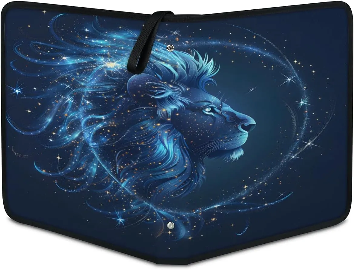 Leo 3 Ring Trading Zipper Binder Strap, Trading Card Binder 4 Pocket, 400 Pockets Card Holder with 50 Removable Sleeves for Game Cards