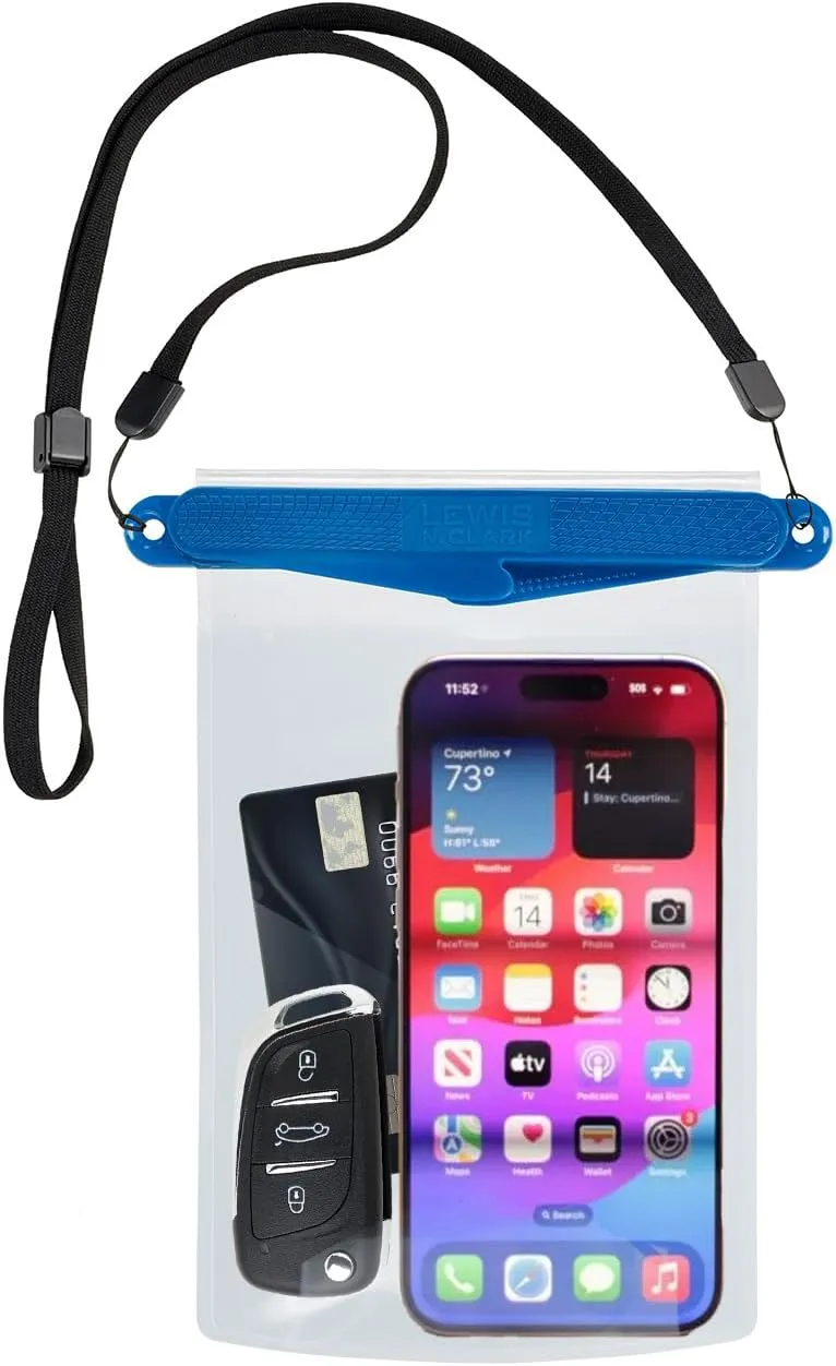 Lewis N. Clark for Cell Phone or Tablet, for Kayak, Canoe, Pool or Beach, Blue