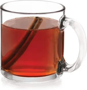 Libbey Robusta Glass Mugs, Set of 4,13 ounce