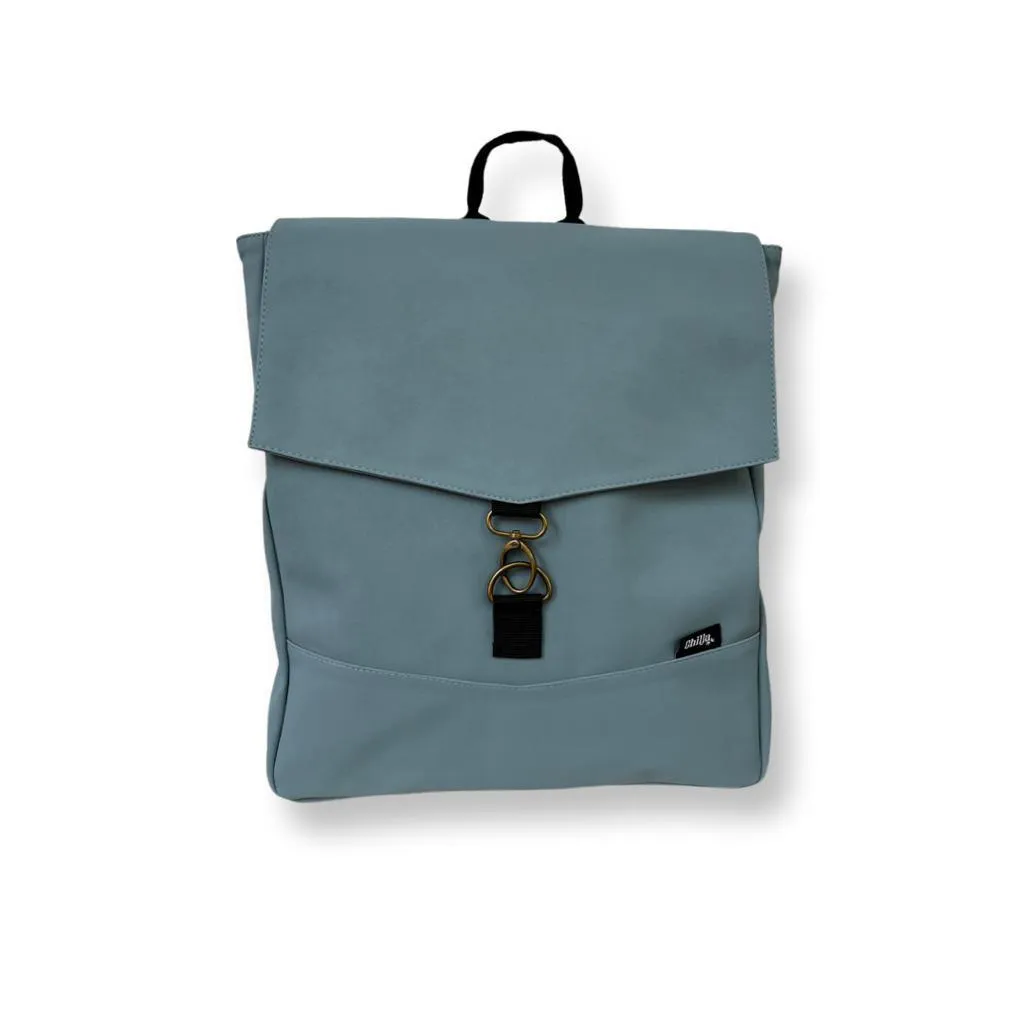 Light Blue Nubuck-Like Students Backpack