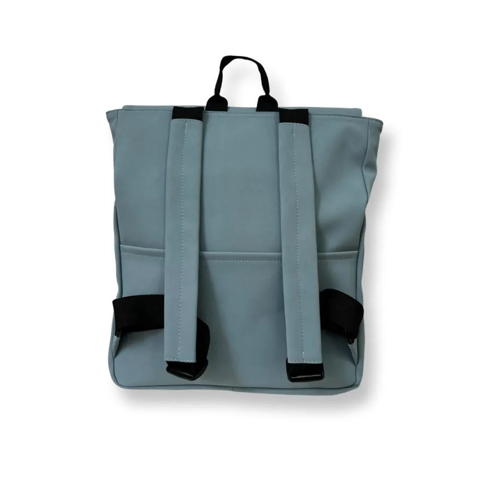 Light Blue Nubuck-Like Students Backpack