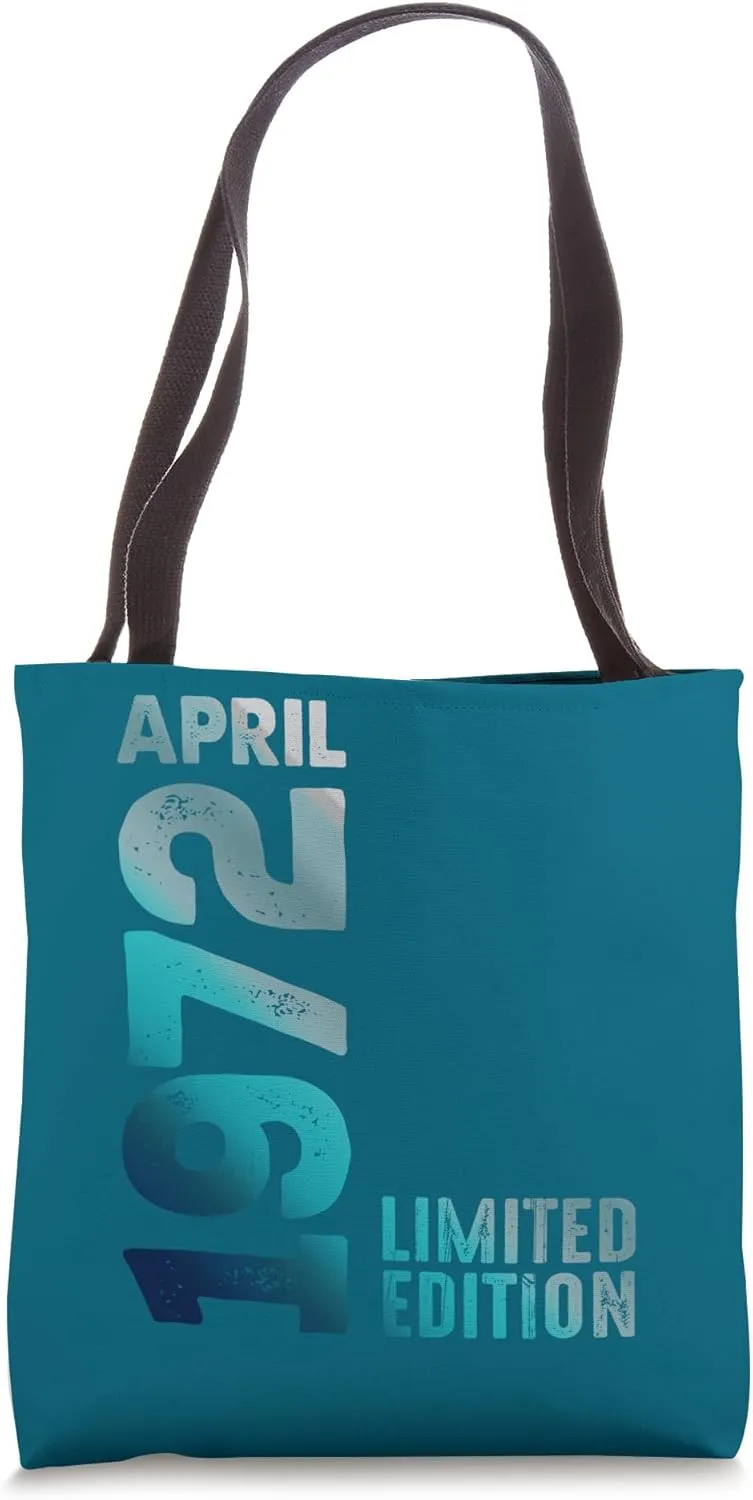 Limited Edition April 1972 Birthday Tote Bag