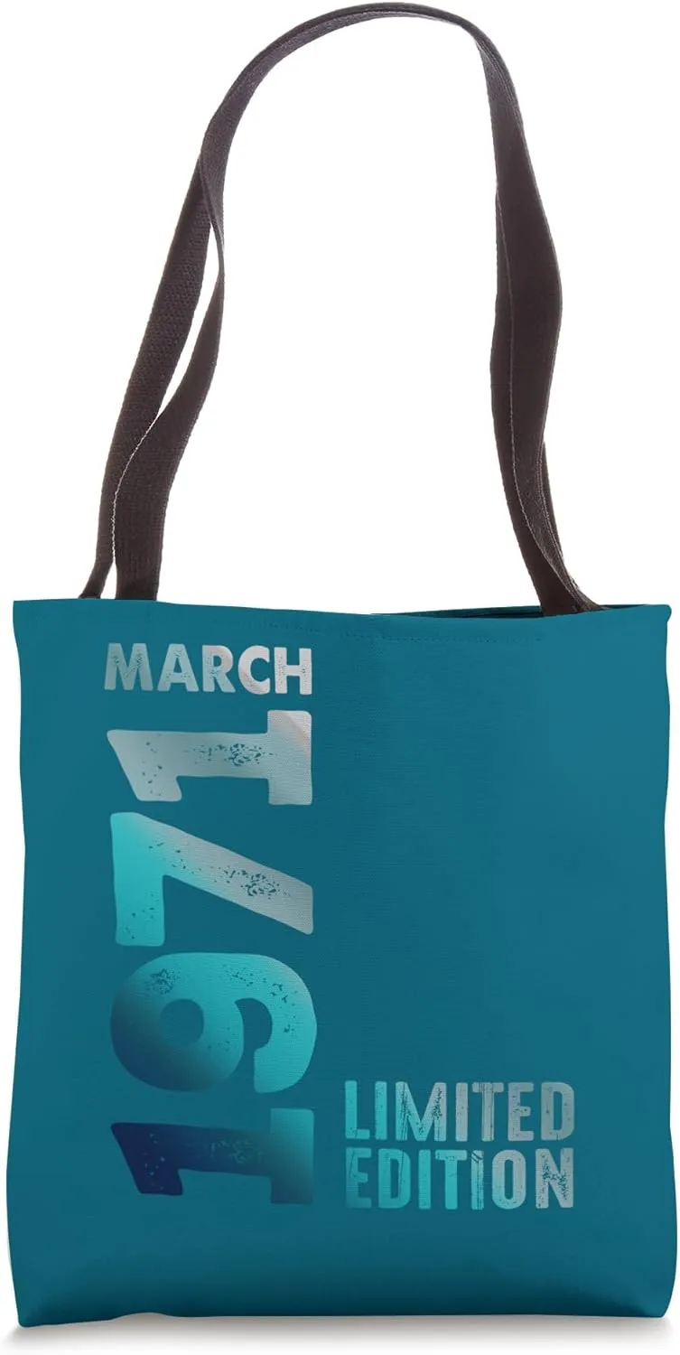 Limited Edition March 1971 Birthday Tote Bag