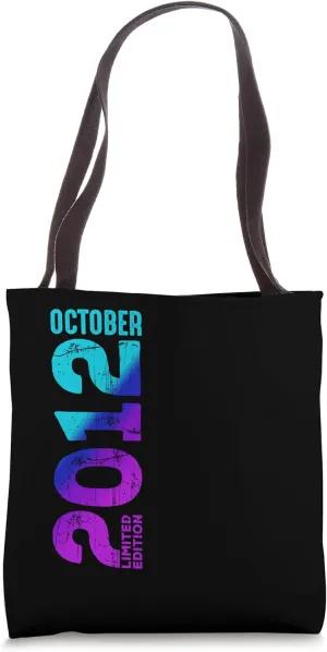 Limited Edition October 2012 Year 2012 Retro 2012 Tote Bag