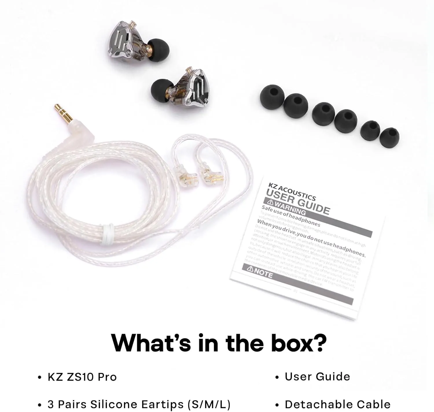 Linsoul KZ ZS10 Pro, 4BA 1DD 5 Driver in Ear Monitor, HiFi Wired Earbuds, Gaming Earbuds, Hybrid IEM Earphones with Stainless Steel Faceplate, Detachable Cable for Musician(with Mic, Glare Yellow)