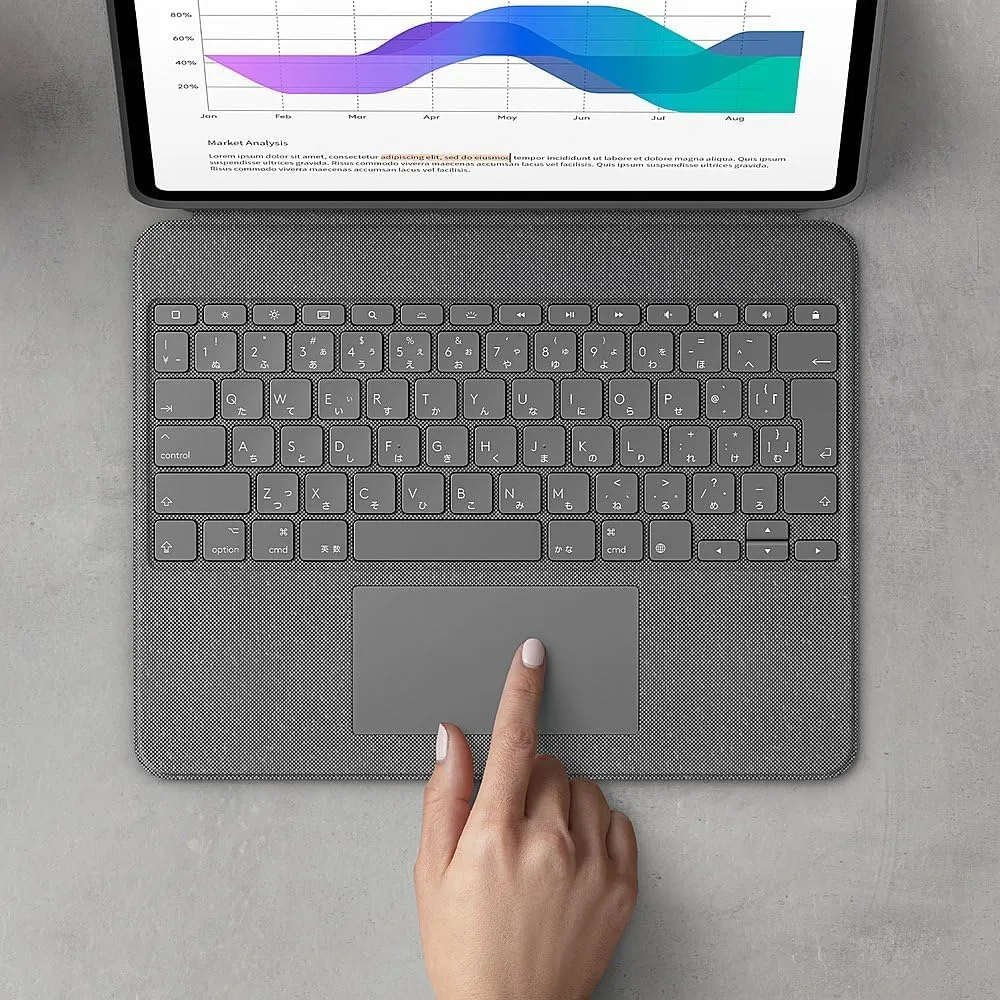 Logitech Combo Touch iPad Pro 11-inch (1st, 2nd, 3rd, 4th gen - 2018, 2020, 2021, 2022) Keyboard Case - Detachable Backlit Keyboard, Click-Anywhere Trackpad - Oxford Gray; USA Layout