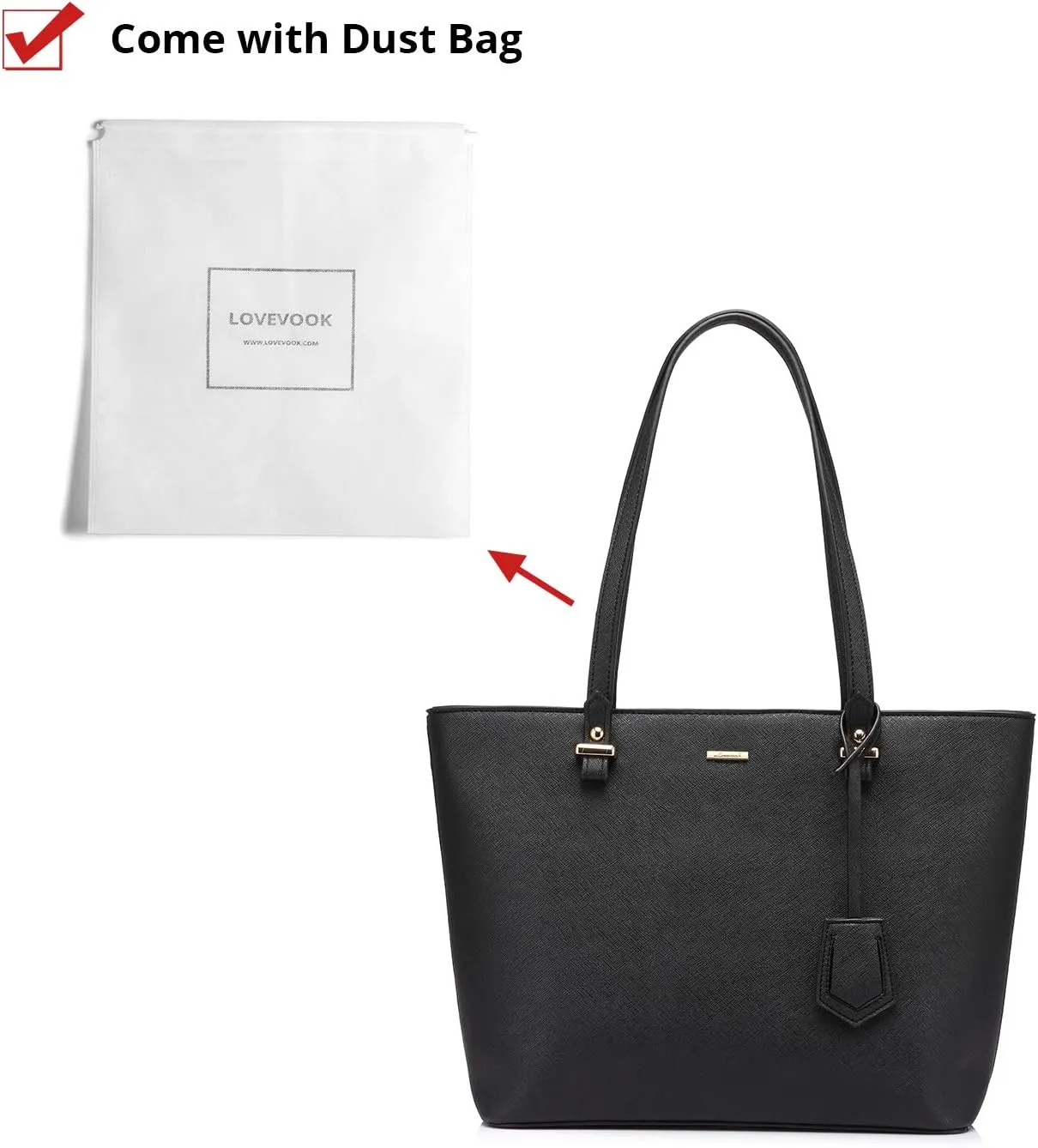 LOVEVOOK Handbags for Women Shoulder Bags Tote Satchel Hobo 3pcs Purse Set