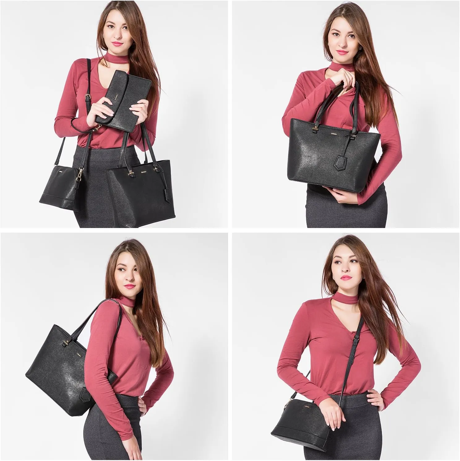 LOVEVOOK Handbags for Women Shoulder Bags Tote Satchel Hobo 3pcs Purse Set