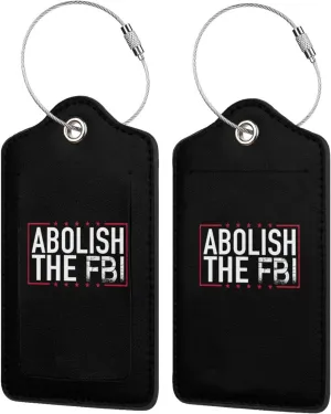 Luggage Tag Abolish Defund The FBI Pu Leather Identifiers Id Tag Bag Suitcase Labels