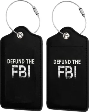 Luggage Tag Abolish Defund The FBI Pu Leather Identifiers Id Tag Bag Suitcase Labels