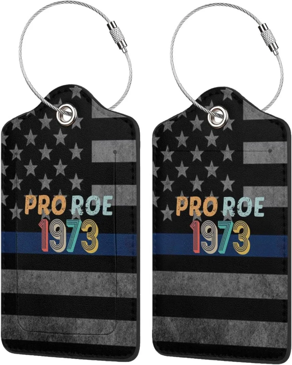 Luggage Tag Pro Roe 1973 Feminist Reproductive Pu Leather Identifiers Id Tag Bag Suitcase Labels