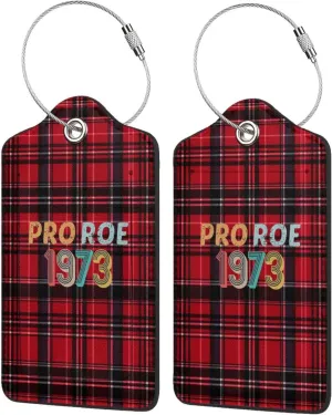 Luggage Tag Pro Roe 1973 Feminist Reproductive Pu Leather Identifiers Id Tag Bag Suitcase Labels