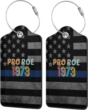 Luggage Tag Pro Roe 1973 Feminist Reproductive Pu Leather Identifiers Id Tag Bag Suitcase Labels