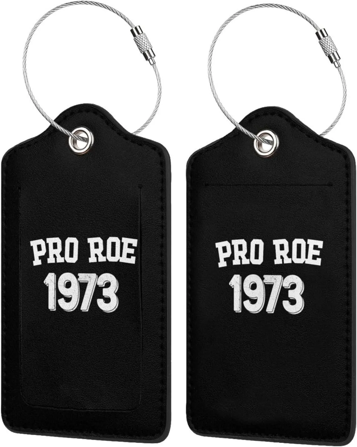 Luggage Tag Pro Roe 1973 Feminist Reproductive Pu Leather Identifiers Id Tag Bag Suitcase Labels