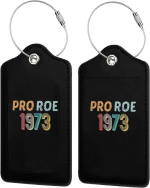 Luggage Tag Pro Roe 1973 Feminist Reproductive Pu Leather Identifiers Id Tag Bag Suitcase Labels