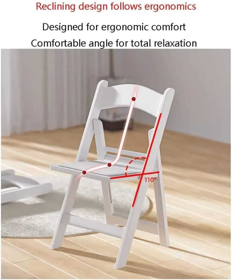 Luxury Folding Chair Folding Chair Ergonomic Curve Reclining Cushion Back Chair Camping Chair Outdoor Sit Comfortable Folding Chair Comfortable