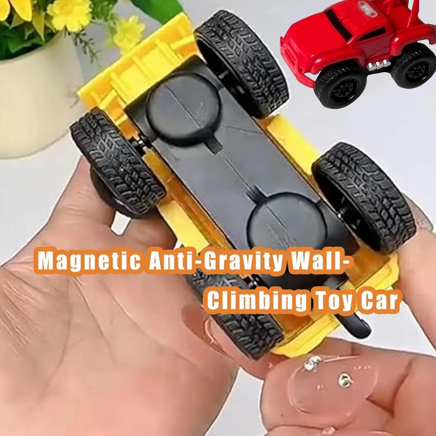 Magnetic Anti-Gravity Wall-Climbing Toy Car,Yearpilrim Zero Gravity Car Toy Wall Climber,Cars That Drive on Walls and Ceiling,Inertial Magnetic Levitation Wall Climbing Toys Cars(D)