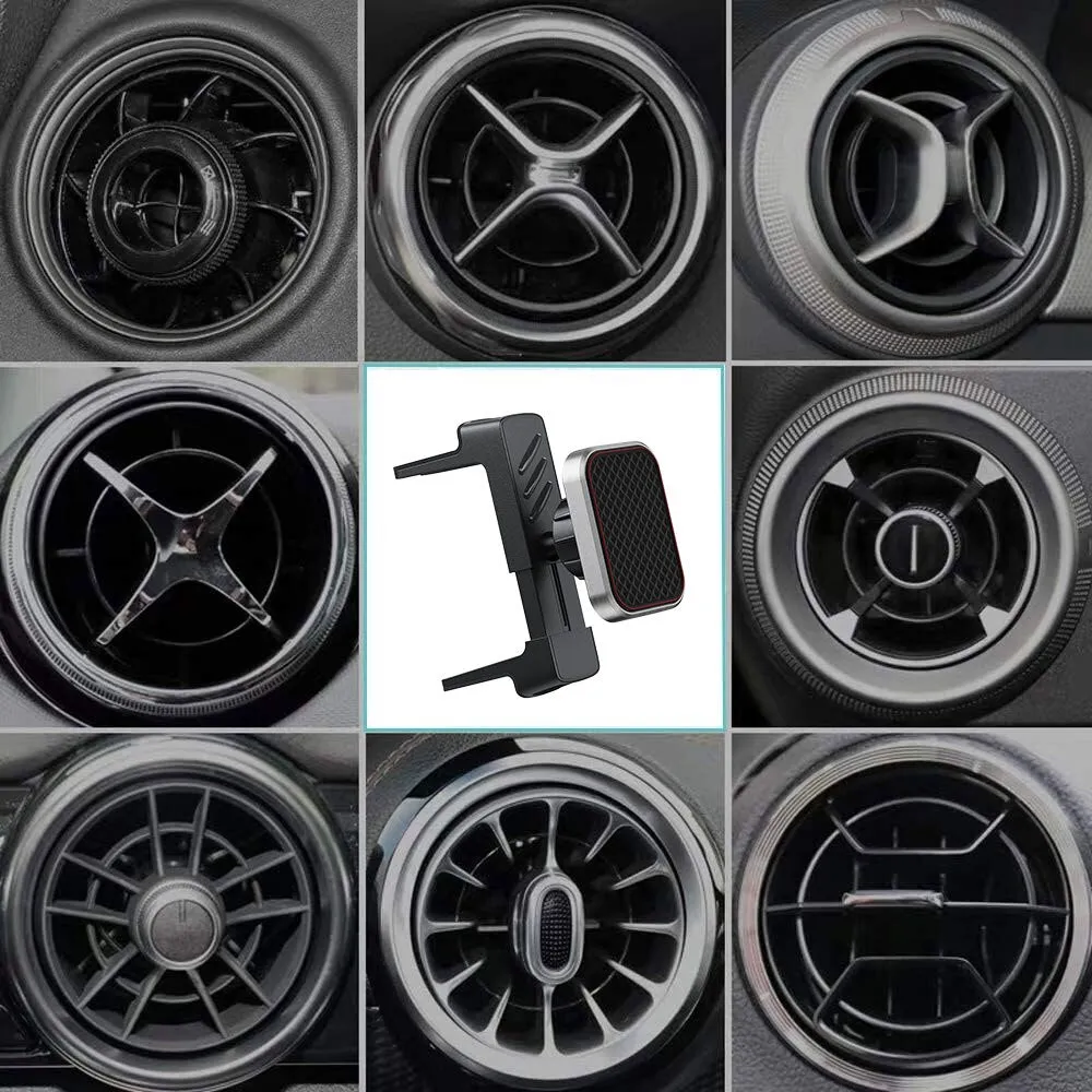 Magnetic Car Phone Holder for Round Air Vent Car Phone Mount Universal 360° Rotation Strong Magnets Cell Phone Holder for Iphone