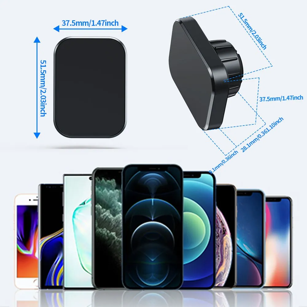 Magnetic Car Phone Holder for Round Air Vent Car Phone Mount Universal 360° Rotation Strong Magnets Cell Phone Holder for Iphone