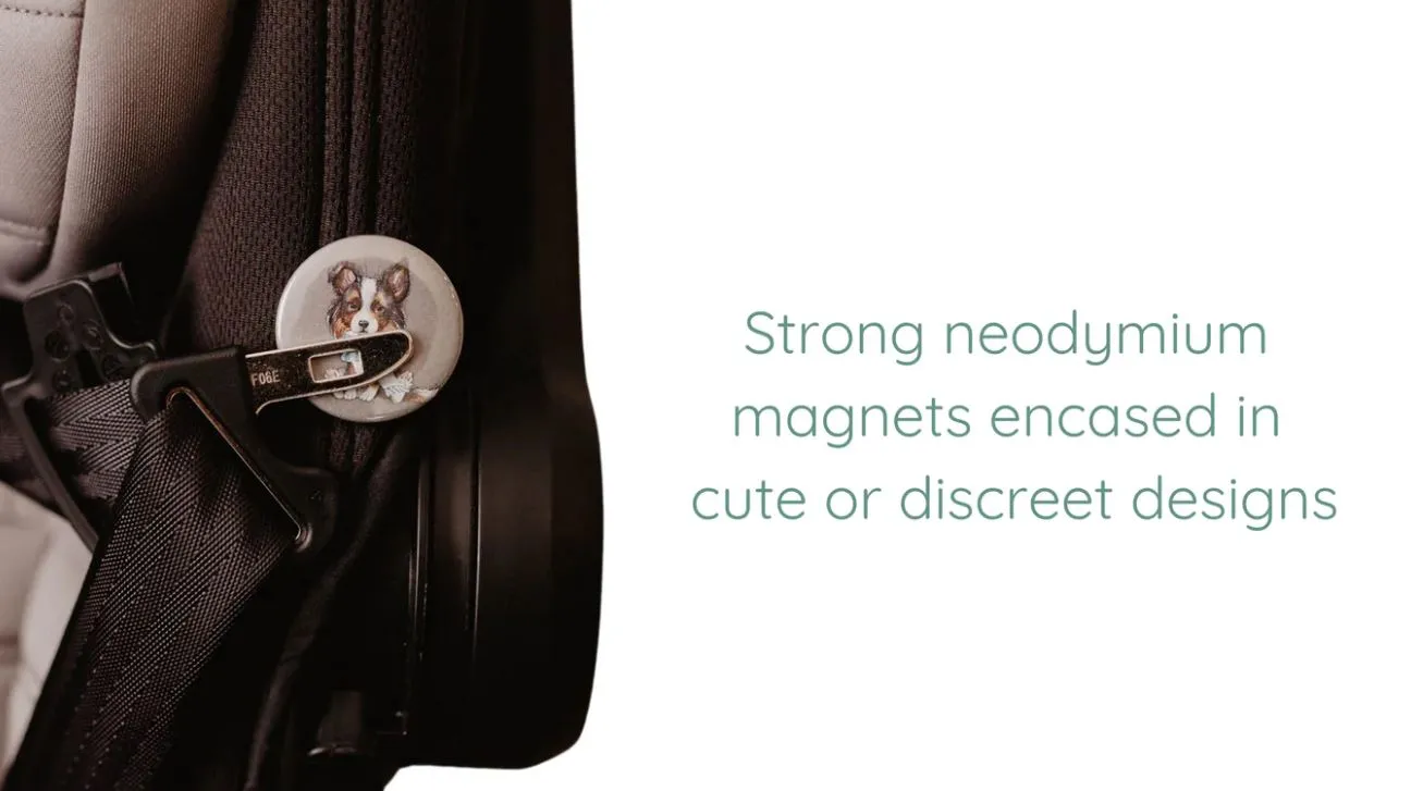 Magnetic Car Seat Strap Holders
