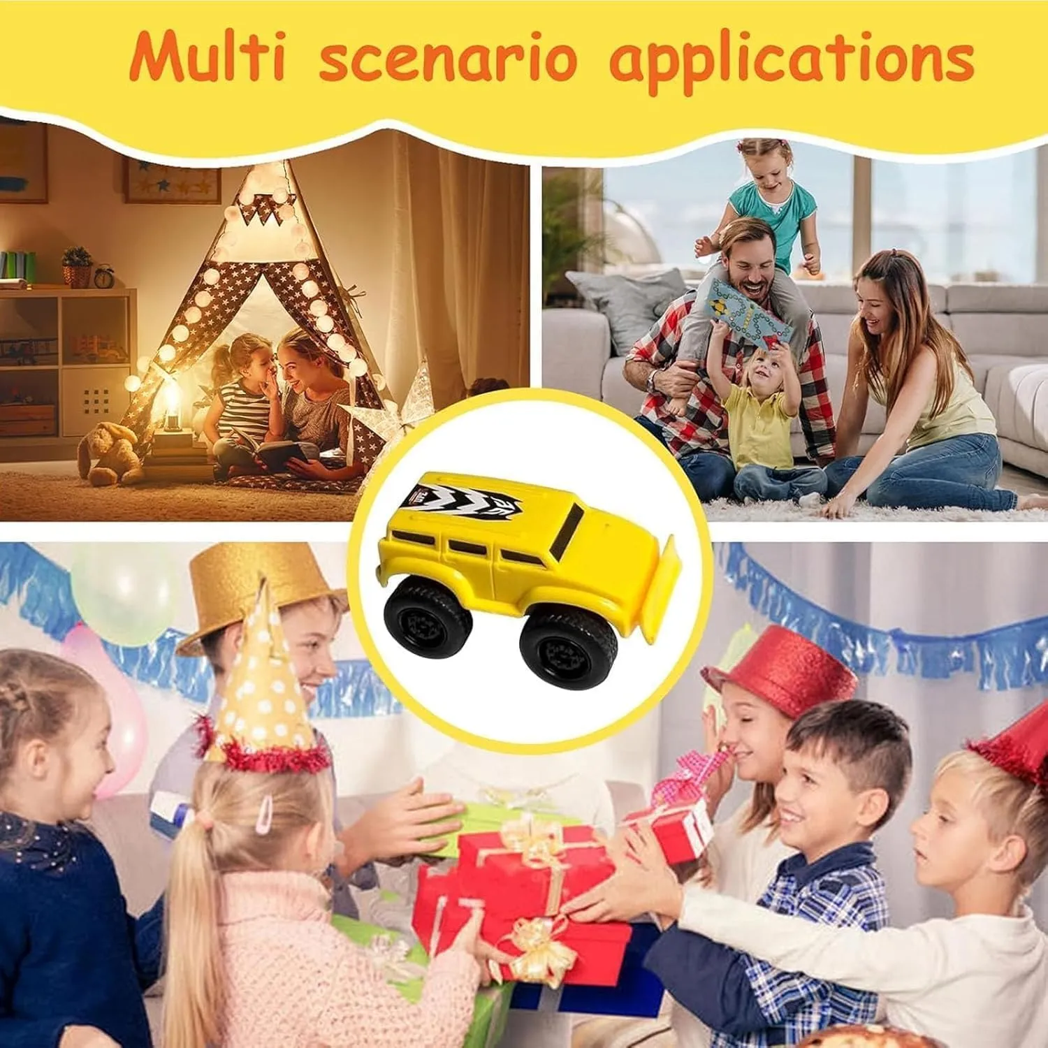 Magnetic Wall Climbing Toy Car, Wall Climbing Car, Magnetic Wall Climbing Cars for Wall and Ceiling Play (Yellow)