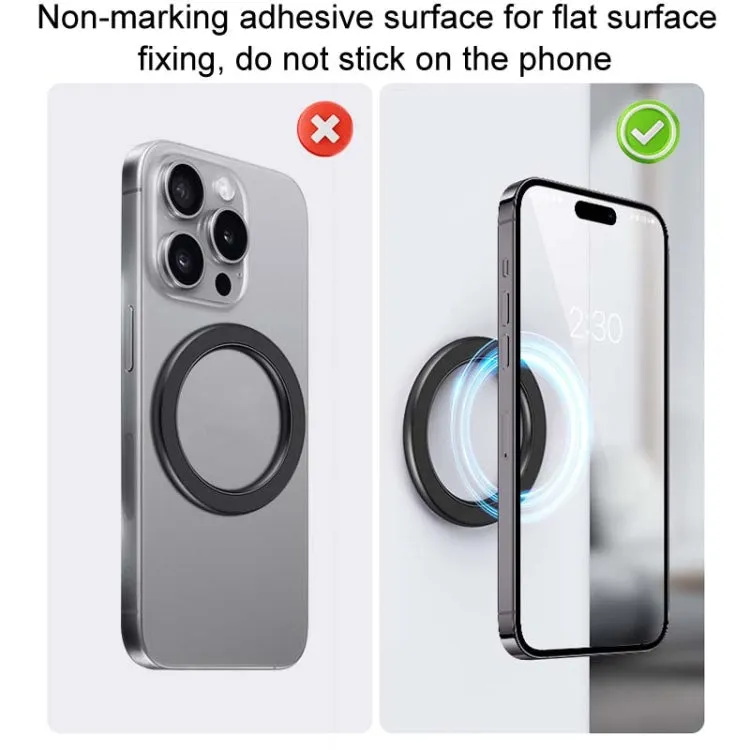 Magnetic Wall Mount Zinc Alloy Car Phone Holder Mobile Phone Magnetic Ring