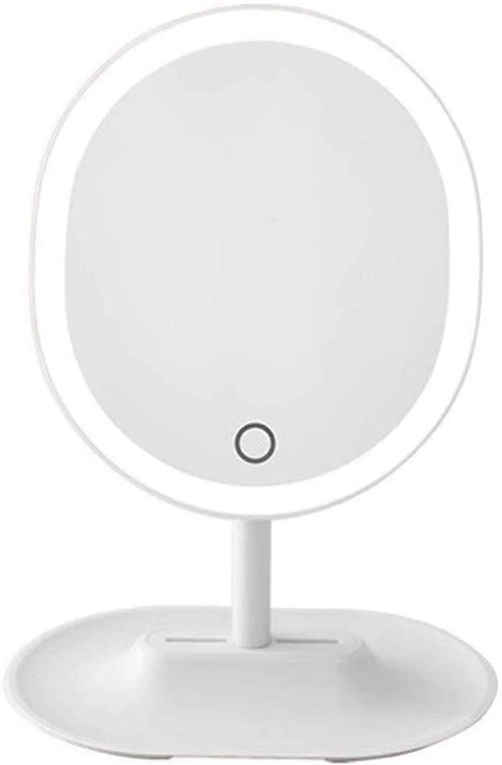 Makeup Mirror with Led 0 °-90 ° Range Flexible Adjustment Touch Screen Switch Even Soft Light The Stepless Dimming is Freely Adjustable Bathroom Vanity Mirror Convenient and durable ( Color : White )