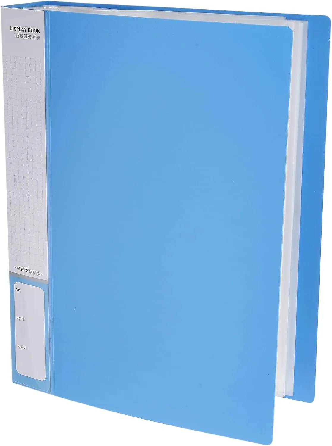 M&G 100-Pocket Binder with PP Plastic Sleeves A4(Blue), Art Portfolio Folder with Clear Sheet Protectors, Display 200 Pages for Organizing Documents, 310x235x60mm