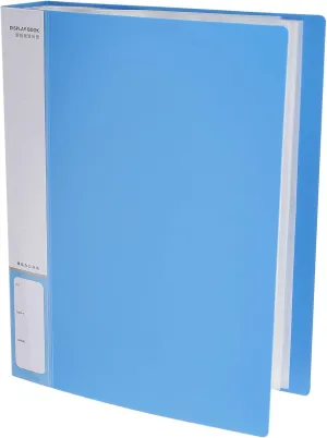 M&G 100-Pocket Binder with PP Plastic Sleeves A4(Blue), Art Portfolio Folder with Clear Sheet Protectors, Display 200 Pages for Organizing Documents, 310x235x60mm