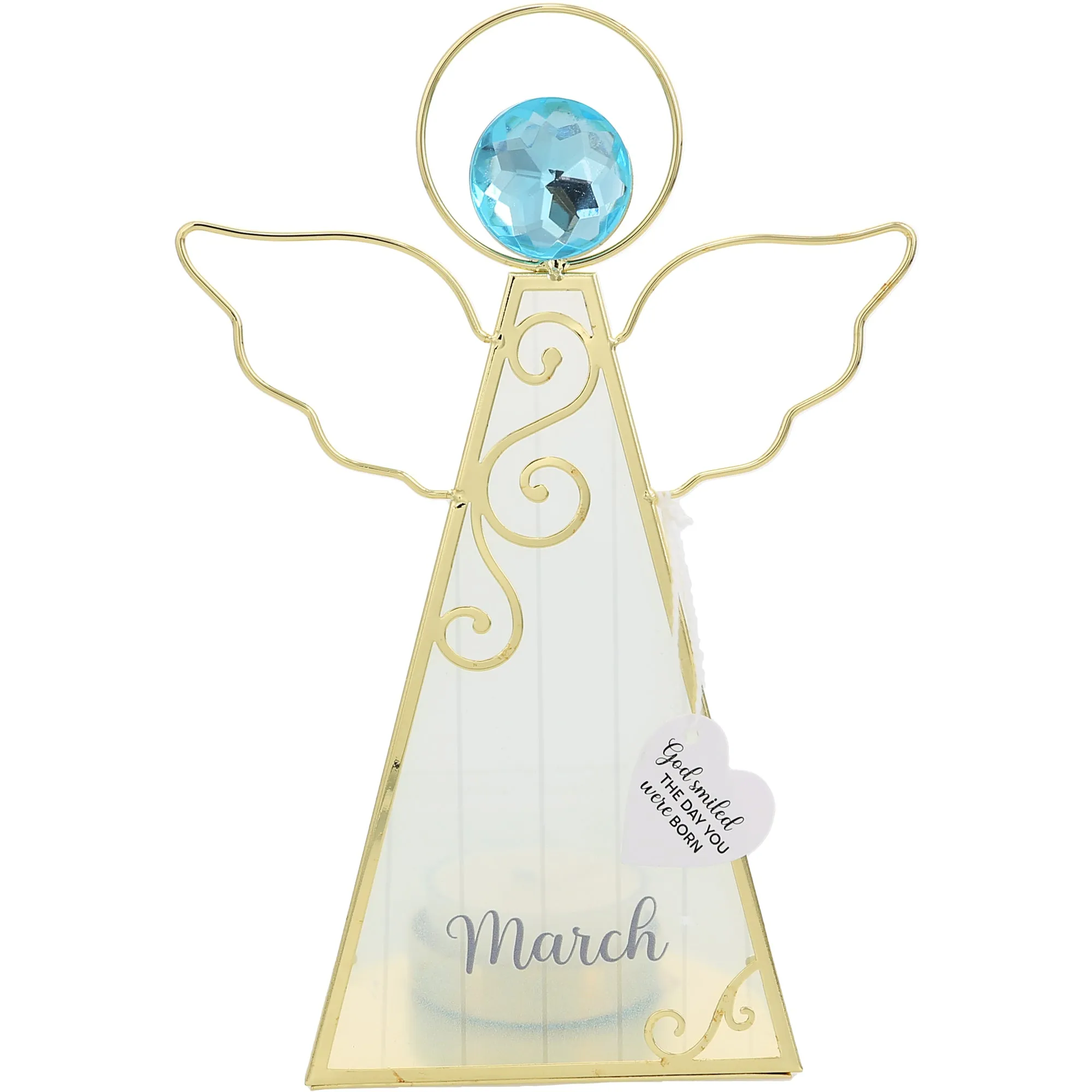 March 6.5" Monthly Angel Tea Light Holder