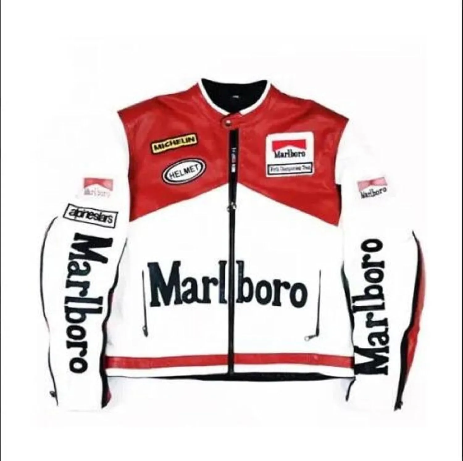 Marlboro B 202 Vintage Racer Biker Real Sheep leather jacket.