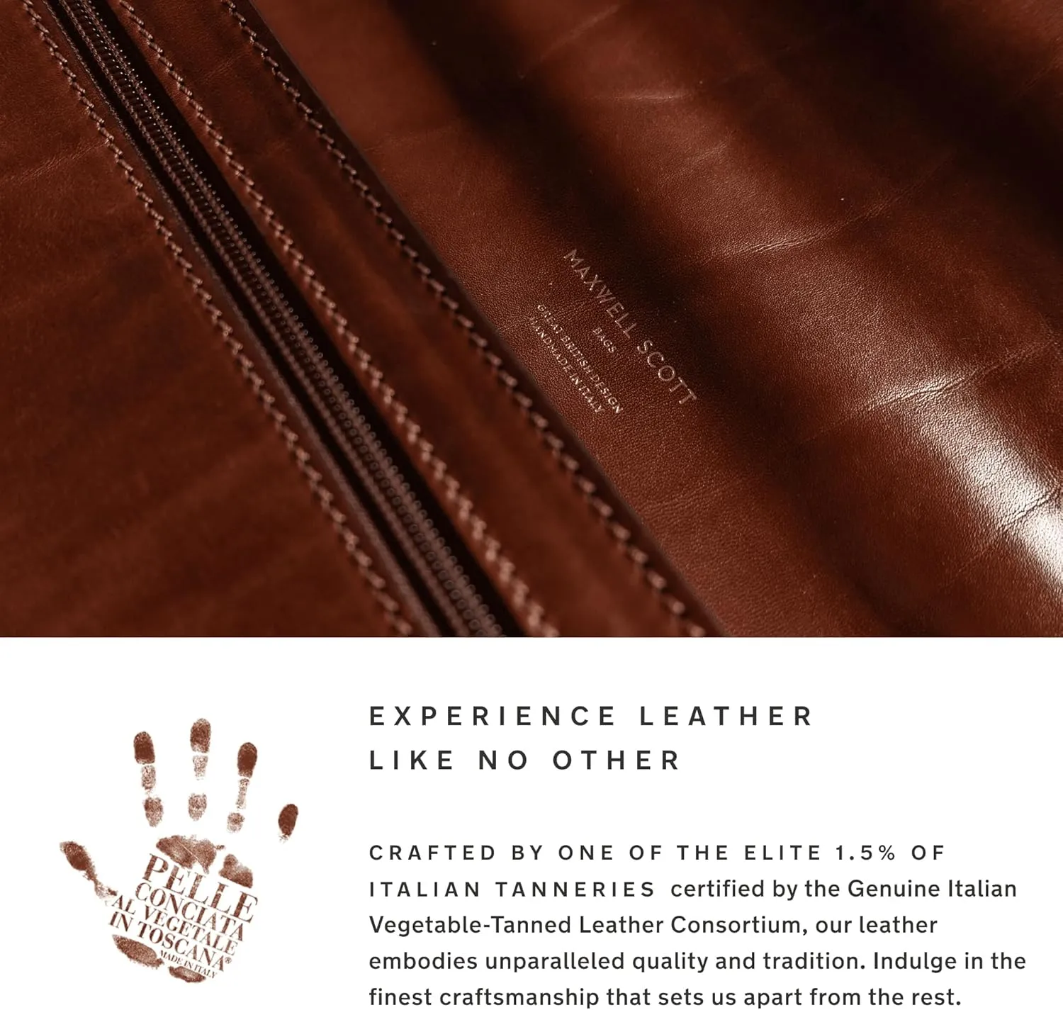 Maxwell Scott - Personalized Mens Luxury Leather Extra Large Travel Duffle Bag with Luggage Tag - The FleroEL - Chestnut Tan