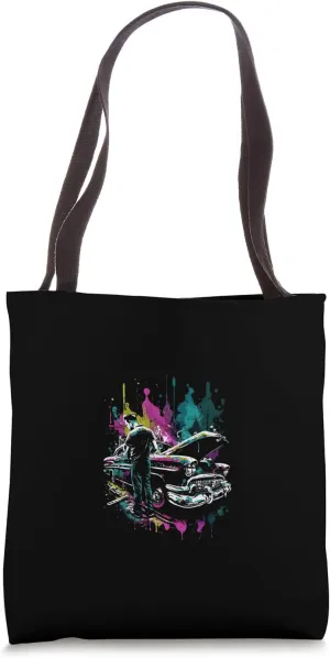 Mechanic Car Splash Art Car Repair Oldtimer Hobbyist Tote Bag