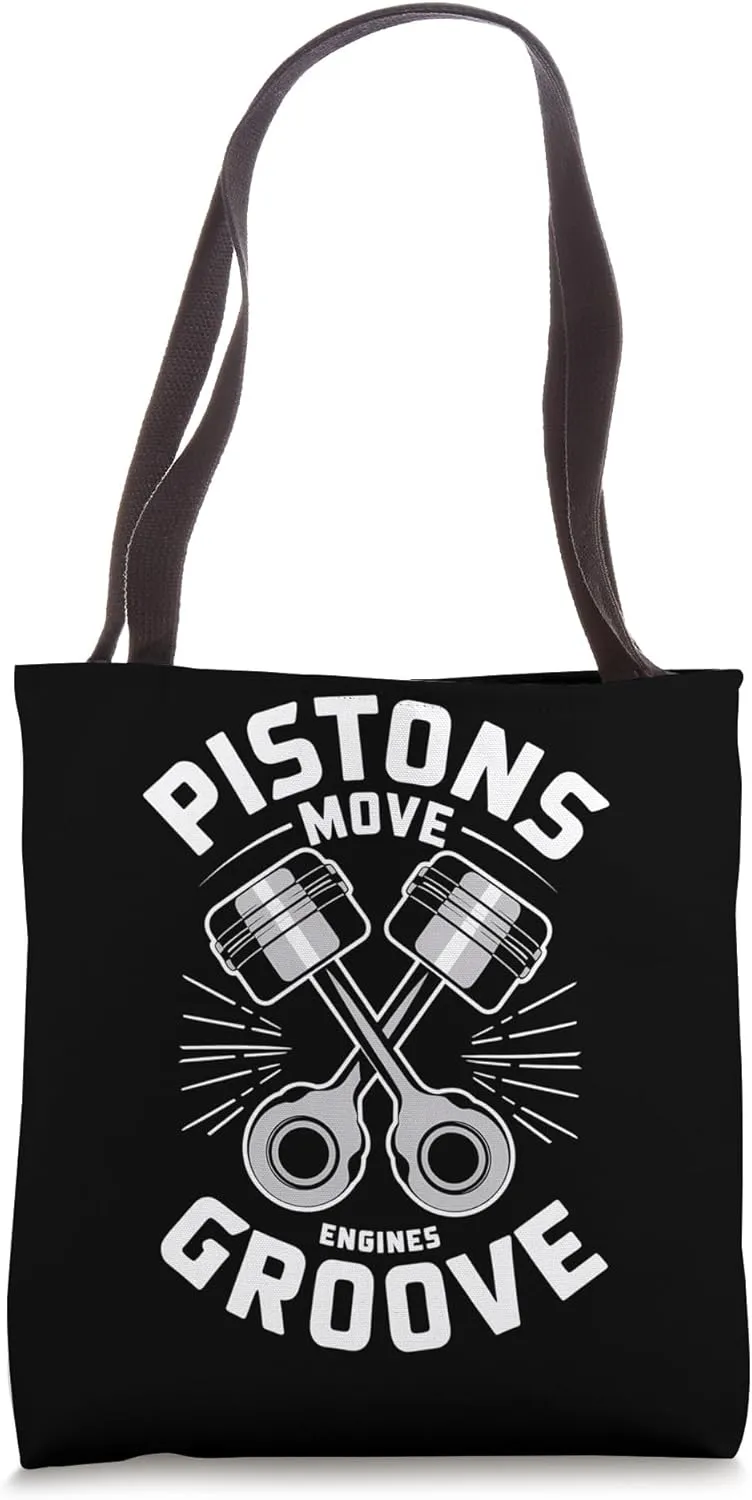 Mechanics Garage Life And Auto Car Guys Pistons Move Engines Tote Bag