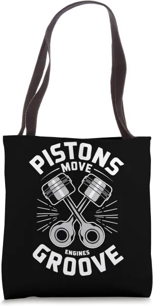 Mechanics Garage Life And Auto Car Guys Pistons Move Engines Tote Bag