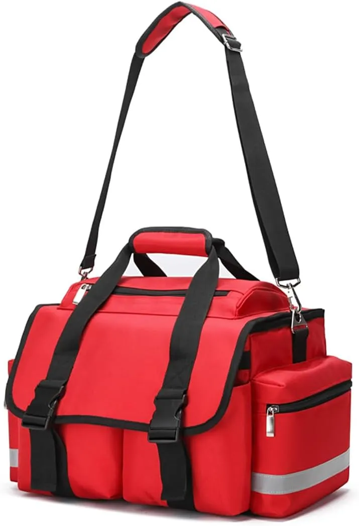 Medical Bag Emergency Bag First Aid Bag Medicine Professional Trauma Bag Medical Bag for Nurses First Aid Carrier for Paramedics and Emergency Supplies 17" x 12" x 11" (Bag only)