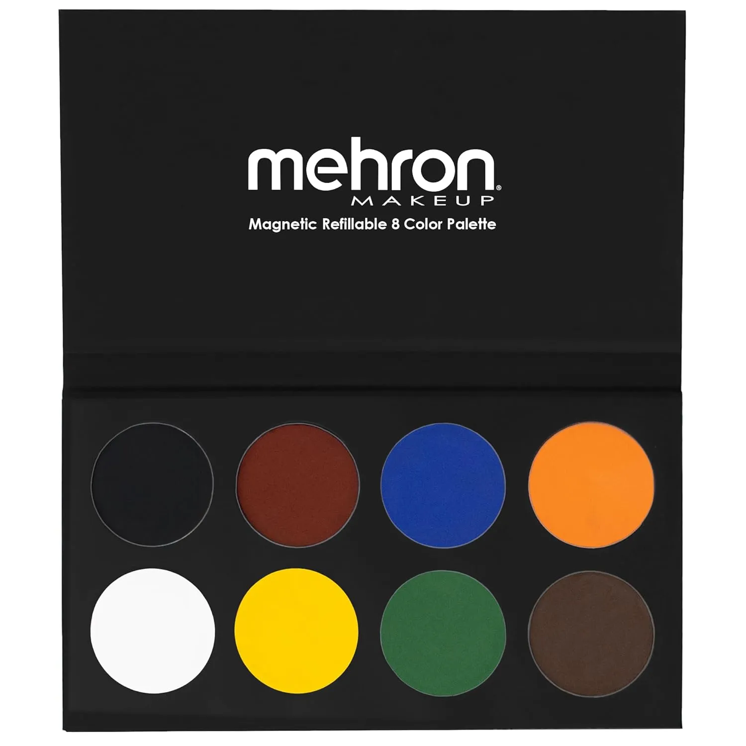 Mehron Makeup Paradise Makeup AQ 8 Color Basic Palette | Magnetic Refillable Body Paint & Face Paint Palette | Professional & Water Activated | Costumes, SFX, Halloween, & Cosplay
