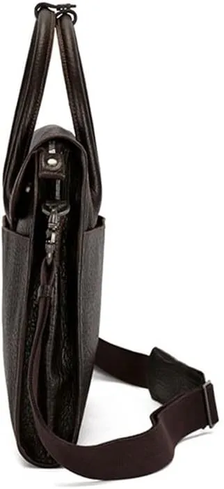 Men's Handbag Leather Business Briefcase Cross Section Laptop Bag Shoulder Crossbody Bag