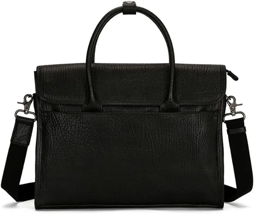 Men's Handbag Leather Business Briefcase Cross Section Laptop Bag Shoulder Crossbody Bag