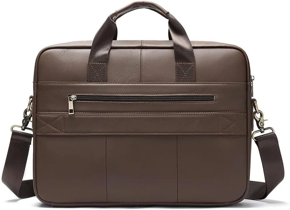 Men's Leather Briefcase Men's Business Laptop Bag Office Workplace