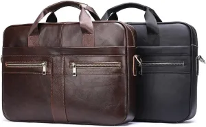Men's Leather Briefcase Men's Business Laptop Bag Office Workplace