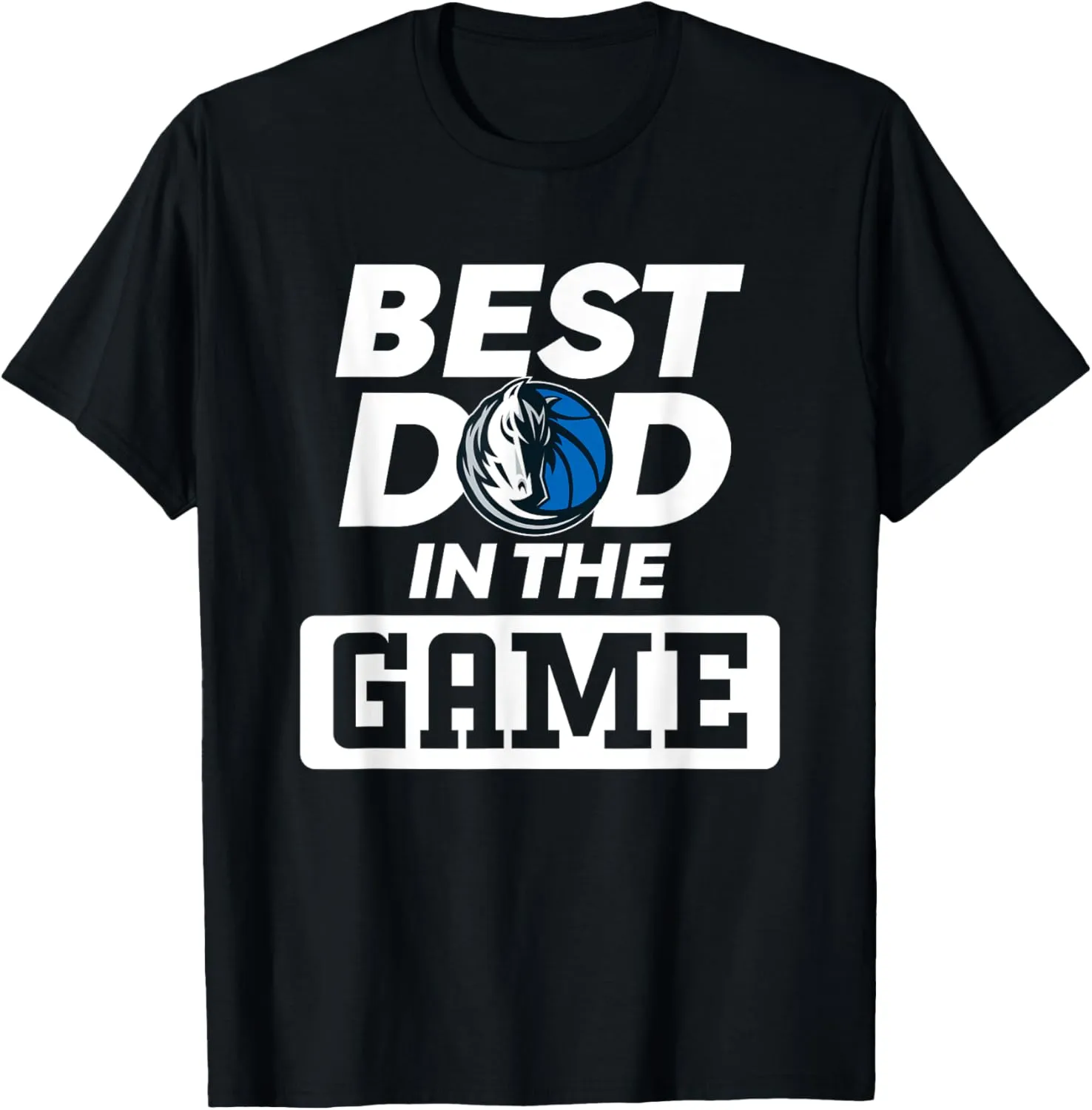 Mens NBA Father's Day Best Dad In The Game Mavericks Logo T-Shirt